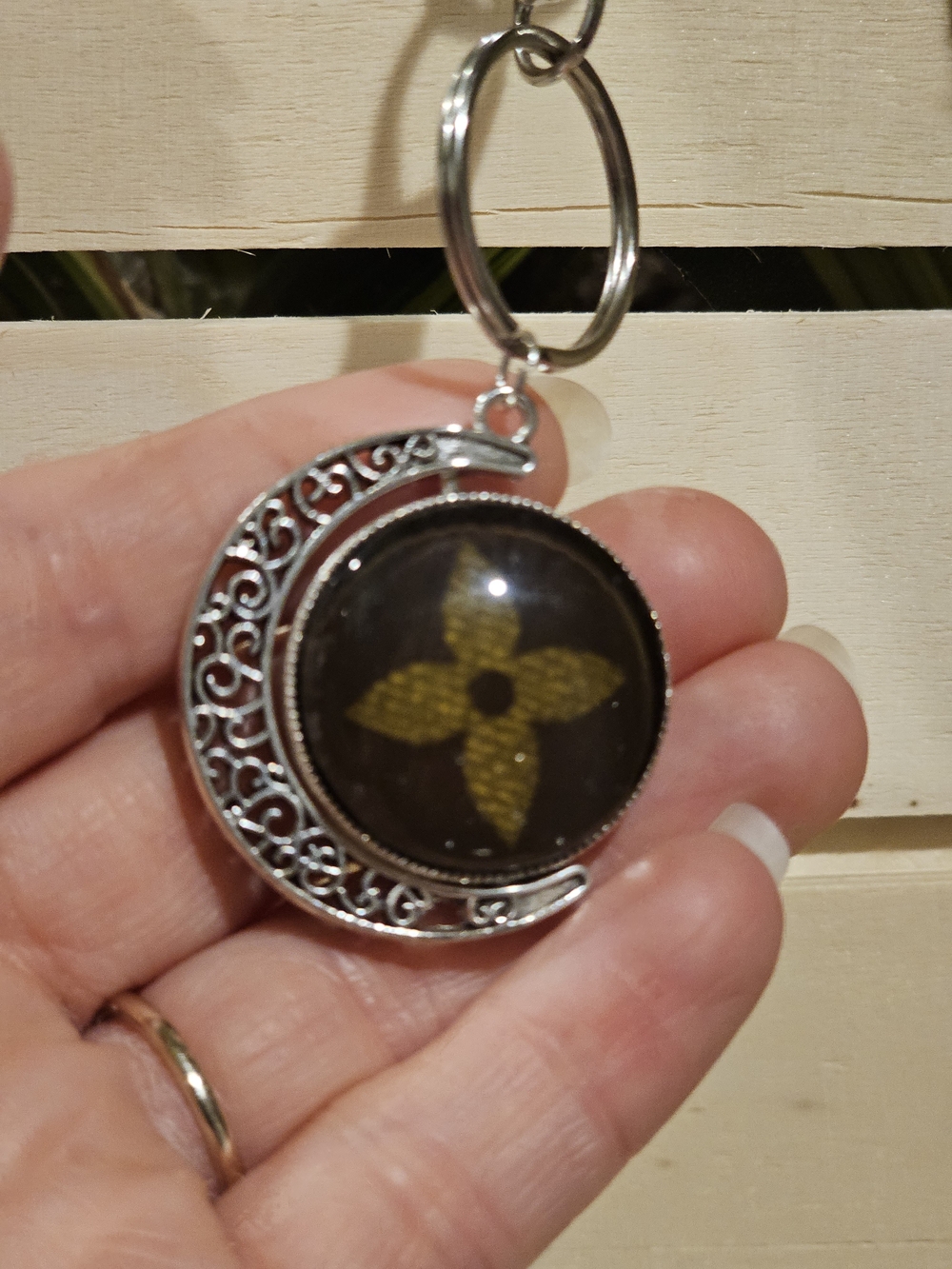 Louis Vuitton Pieces In Crescent Moon Pendant Keychain/Bagcharm